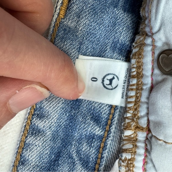 Pink Victoria’s scret.Blue and Silver Jean Shorts with Rhinestone Embellishments - Picture 11 of 14